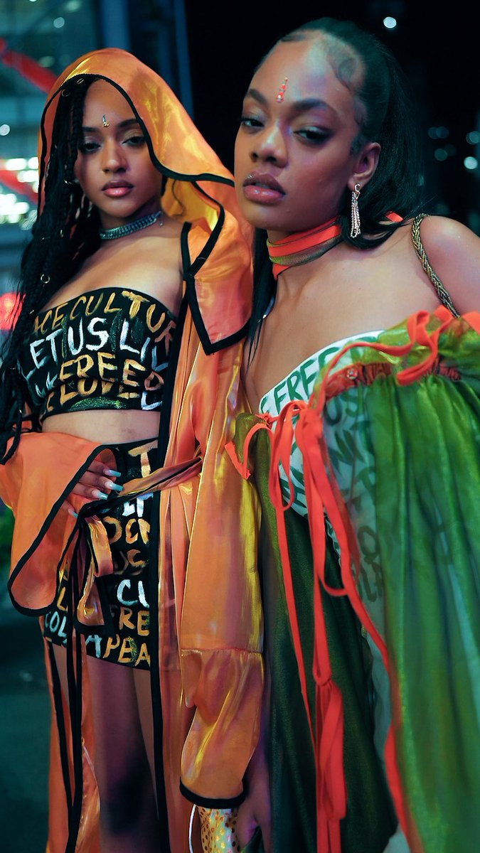 ocolaaofficial's tweet photo. Exude confidence. Musician @cravetay &amp; model @Jacqueline_Kris crushing it New York Fashion Week. 

Couture Streetwear from 
Let us live SS Ocolaa 

#ocolaa #NYFW #explore #couture #fashion #newyorkcity #models 

@ocolaa https://t.co/c9cmv1JGyO