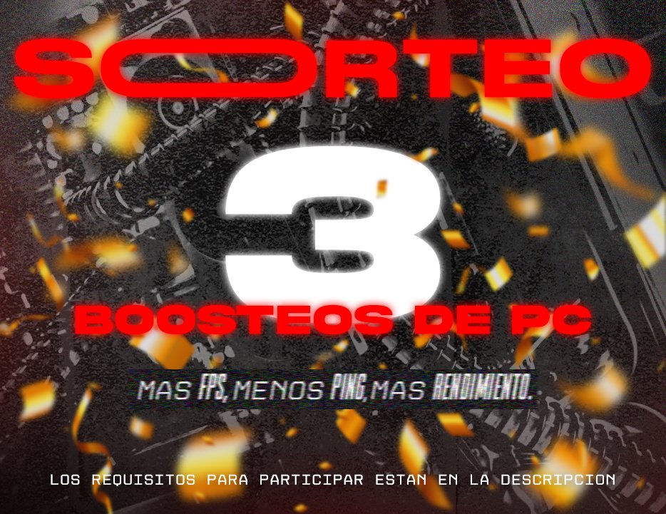 💥 SORTEAMOS 3 BOOSTEOS DE PC 💥
Para ganar solo tienes que seguir estos simples pasos ⬇️⬇️
- Seguir a 7z en IG y Twitter
- Seguir a Boosteos Gang en Instagram
- Dar RT 🔄
- Mencionar a dos amigos
- Comenta una razón por la cual deberías ganarte el boosteo 🔥
Esperen más info