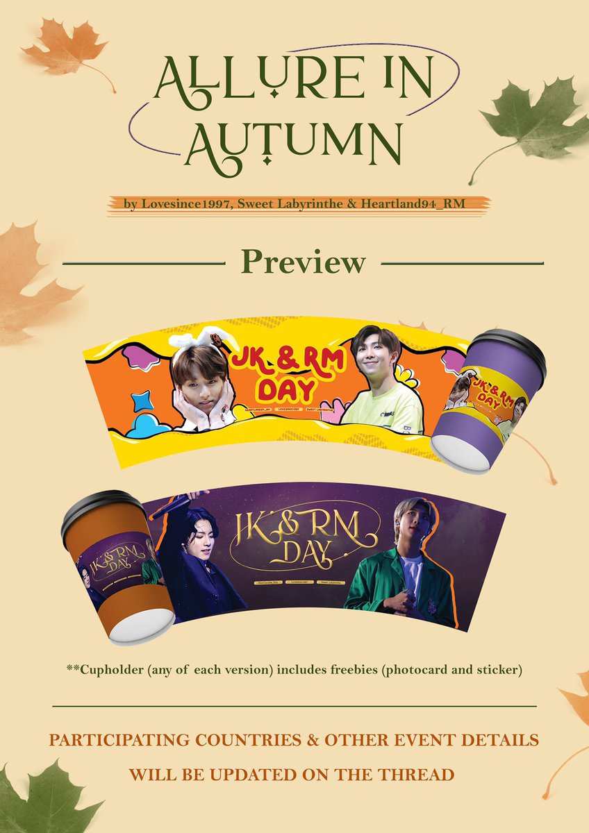 cupsleevePerak's tweet photo. I’m happy to announce our 1st ever event AFTER 2 YEARS 😭😭

🍁 𝐀𝐥𝐥𝐮𝐫𝐞 𝐢𝐧  𝐀𝐮𝐭𝐮𝐦𝐧 🍁

And

🎵 RhythM Cafe 2022 🎵

Date : 17 Sept 2022
Time : 12 PM - 6.00 PM 
Location : Kitea station 18 ,Perak,Malaysia.

#RHYTHMCafe2022 
#AllureinAutumnMY

More event details below https://t.co/GJMVSlGvLD