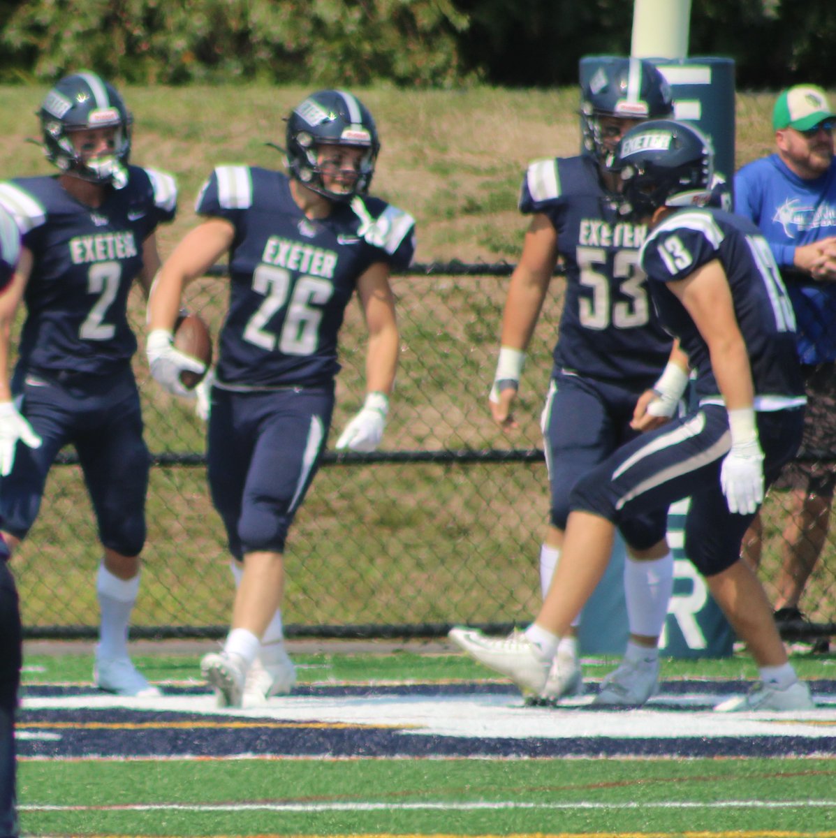 H.S. Football: Exeter running back Desmond Rugg took a handoff on the game’s second play from scrimmage and ran untouched on a 77-yard touchdown scamper that was the first of many explosive plays in Exeter’s 35-21 victory over Champlain Valley (VT).
bit.ly/3xe6LVi