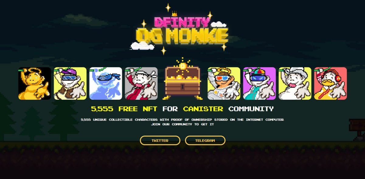 Samtoptim x Dfinity OG Monke 🎉
Giving ??? Freemint NFT to our community!
7x
1⃣ RT +❤️this post
2⃣ Follow twitter: @DfinityOgMonke , @canister_app &amp; <a href="/Samtopexchange/">Samtop 👽🍂</a>
3⃣ Join telegram:
➖t.me/canister_app
➖t.me/dfinityogmonke…
4⃣ Tag 3 friends with hashtag

⏰48 H
