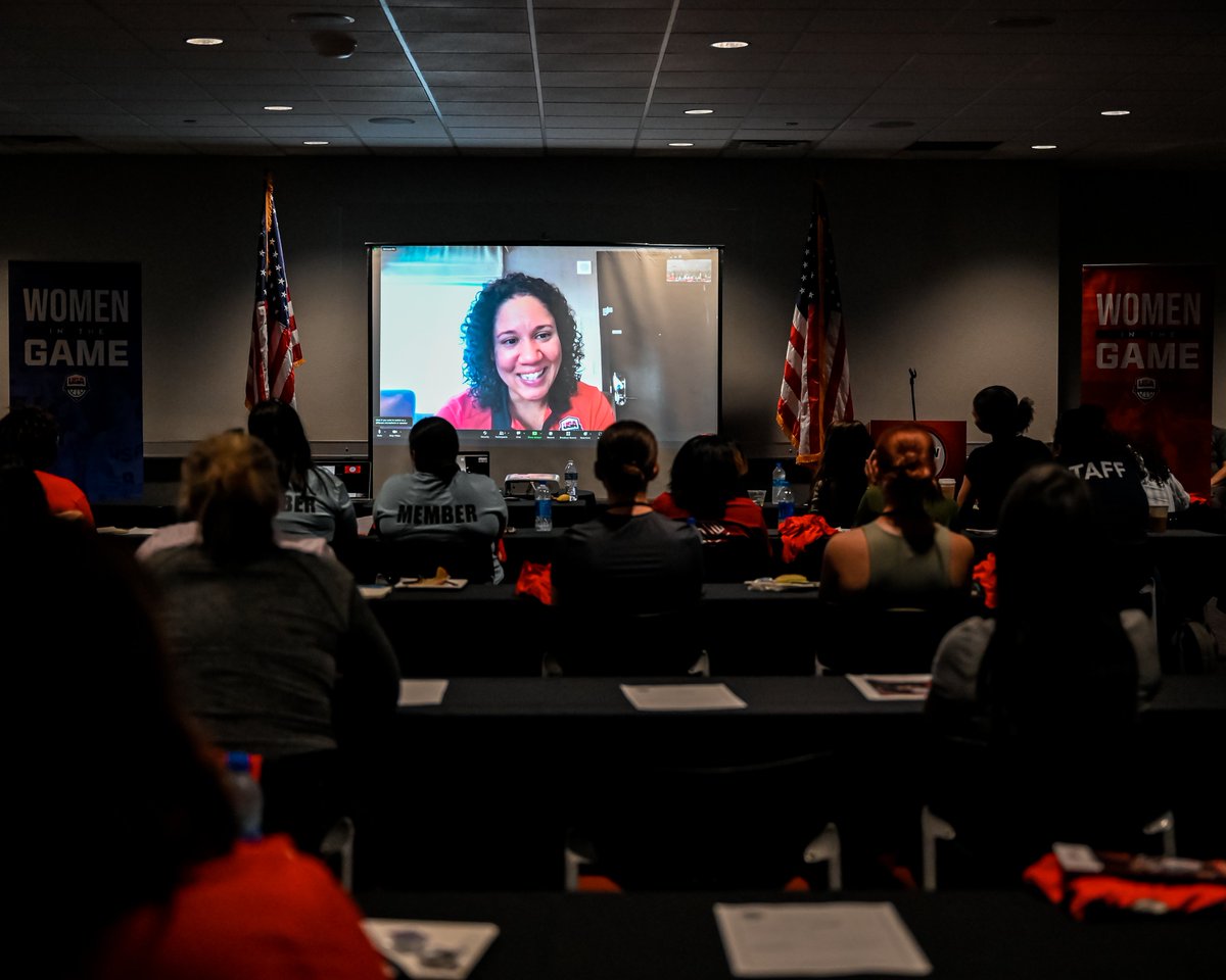 USABYouth's tweet image. &quot;One thing that I have experienced being a woman in the sports industry is that they want to hear your opinion. They put you in this position for a reason, so let your voice be heard.&quot; - @Ms_AomoriLynn 

📍 Las Vegas Women in the Game Conference