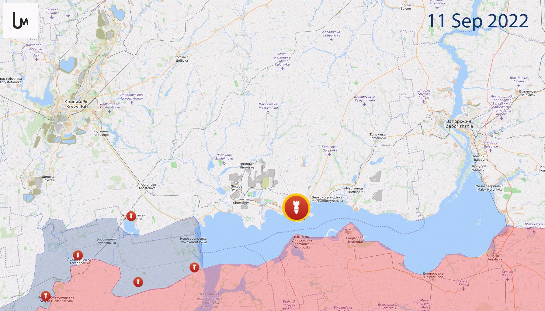 Liveuamap on Twitter: "Explosions in Nikopol, amid Russian shelling