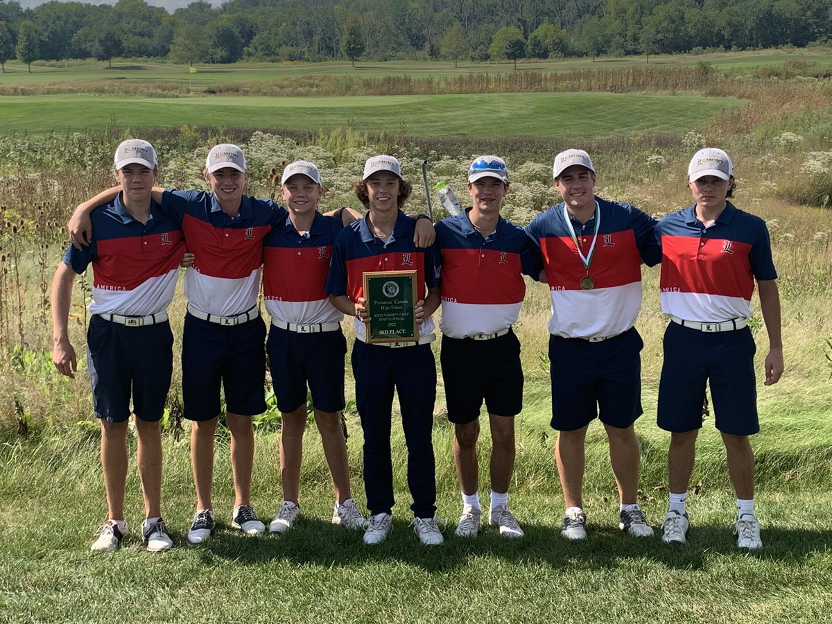 lhsgolfers's tweet photo. 3rd place at the 25 team Providence Catholic Invite. Robby Politza lead us with a 2 under 70. On this 9/11 weekend we honor those who lost their lives that day as well as all the brave men and woman who protect America and gave the ultimate sacrifice. #WeAreLemont  #WeAreAmerica https://t.co/Q0xQE9QYou