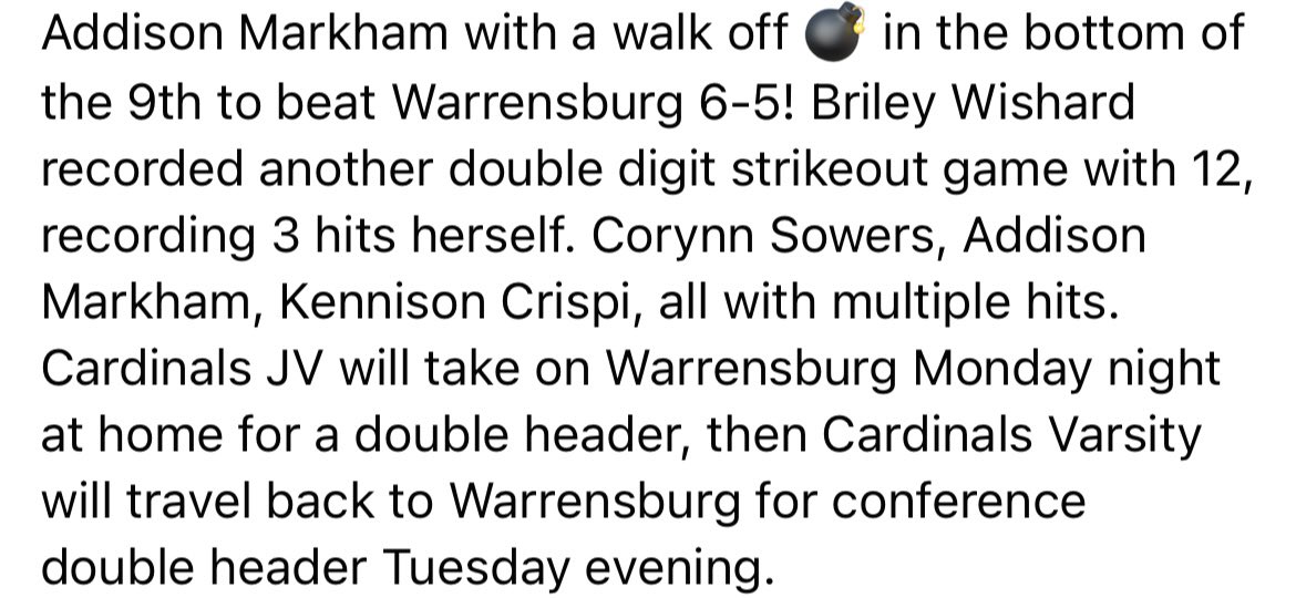 CHSSoftball20's tweet photo. WARRENSBURG TOURNAMENT CHAMPIONS 🏆

#WeNotMe #Together #ClintonAllIn 
🔵🔴🥎🐦 https://t.co/yxvWu705Nx