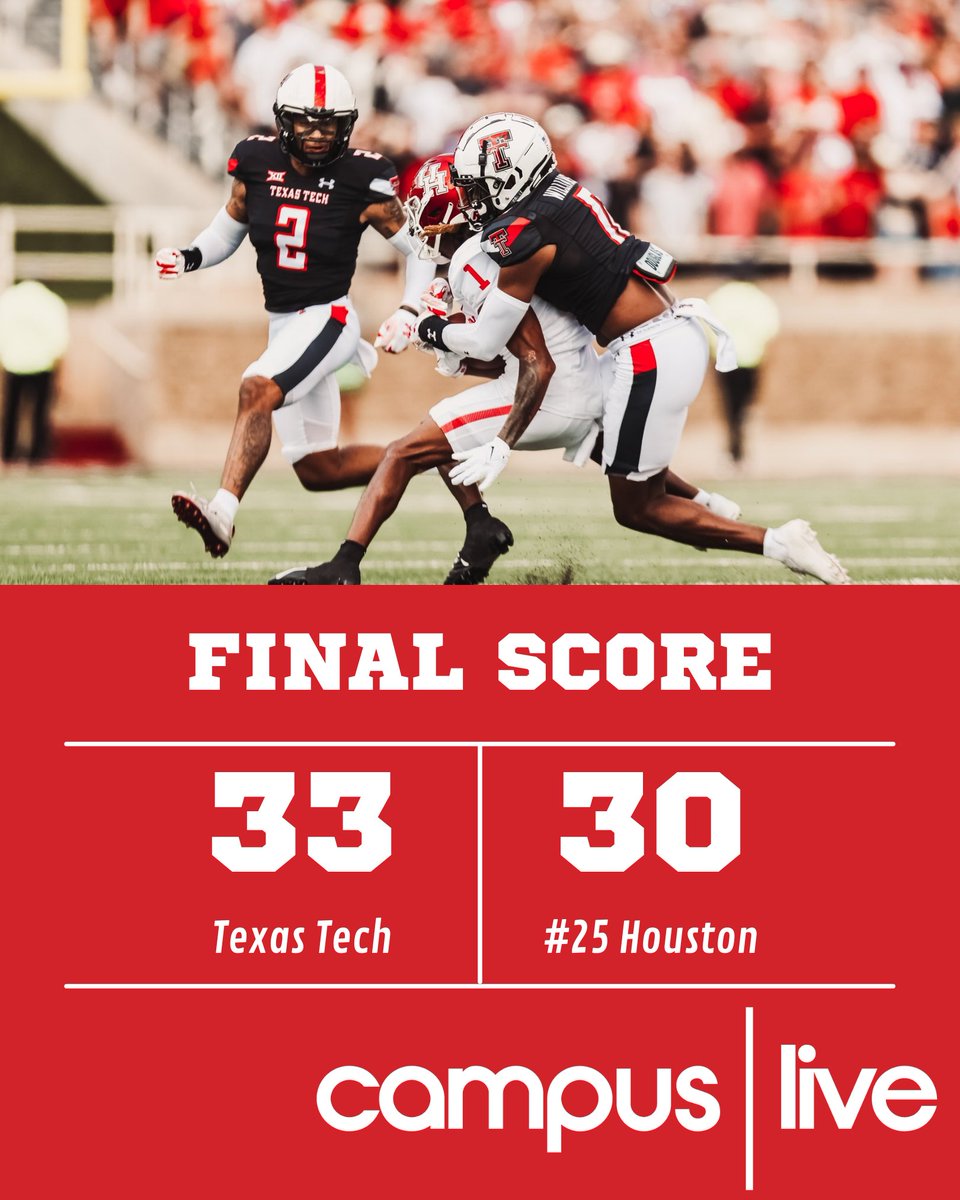 CampusLiveTTU's tweet photo. Ring the Victory Bells. Got the job done in overtime!🏈👆 #ttu #wreckem #redraiders #cfb #big12 #week2 #notovertilitsover #ttulive #overtime #football #victory https://t.co/qY6l9S113g