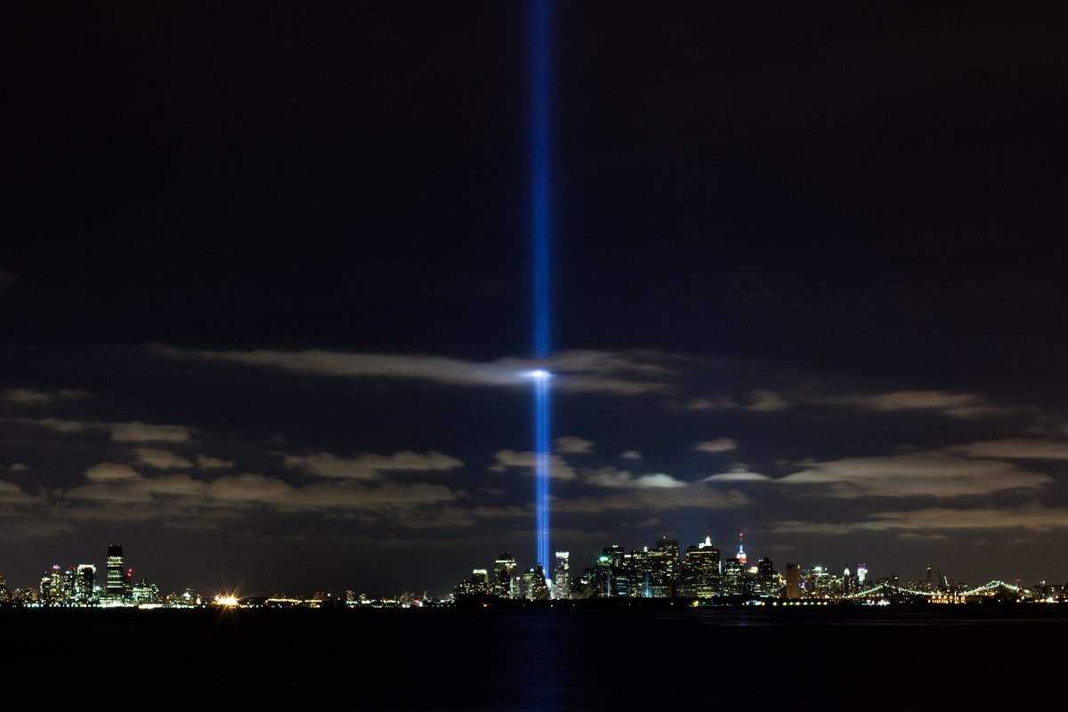 stephenmsilverm's tweet photo. THE 9/11 tribute is right outside my door. Remembering that day 21 years ago; I heard the explosions, the screams … and then the silence. https://t.co/NaF2ozYoRX