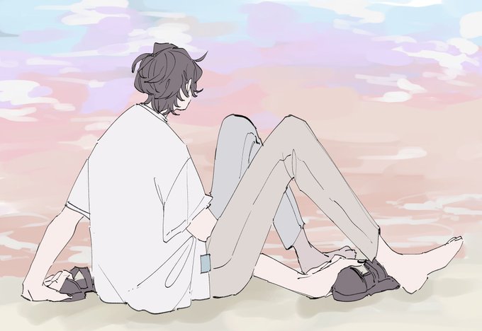 「ocean shoes removed」 illustration images(Latest)