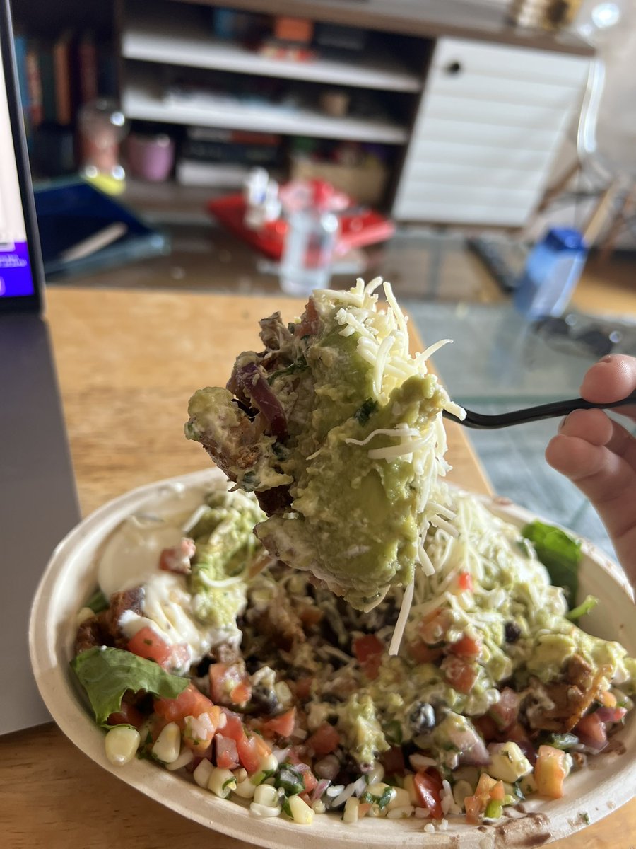 lexeywatson's tweet photo. there was an entire unripe avocado in my bowl yesterday and y’all couldn’t even give me a proper refund???? @ChipotleTweets https://t.co/Sj6J5Dkrlj