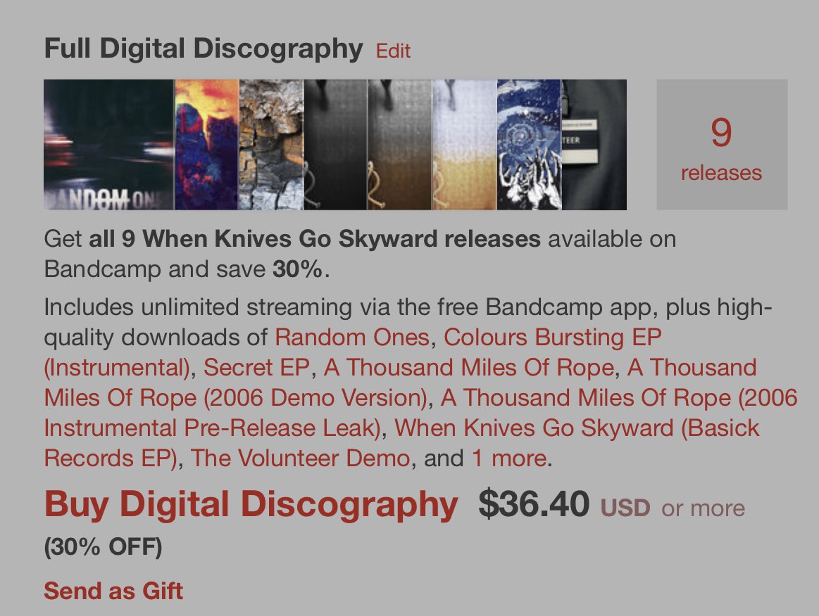 GoSkyward's tweet photo. TONIGHT ONLY!

Our full discography is 30% OFF for the rest of the night over on our Bandcamp!

That’s an added 15% off from the normal discount. 

Get it cheaper while you can!

Merch links available there as well. 

https://t.co/jQkzT3LrfI https://t.co/TGNiwEPxA6
