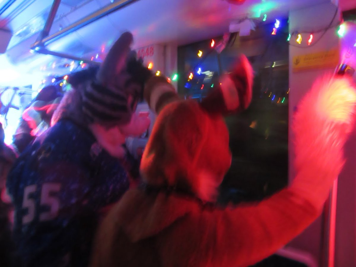 Whiteleaf055's tweet photo. Day 5 of @furrykerfluffle memories. We're back to the streetcar for KF:23 Fuzzy Tracks, &amp; seeing animals at KF: 16 Zootopia!  There was so many furries at the zoo! and the street car was a newer one compared to the other 2! https://t.co/Jn3oTVKlT4