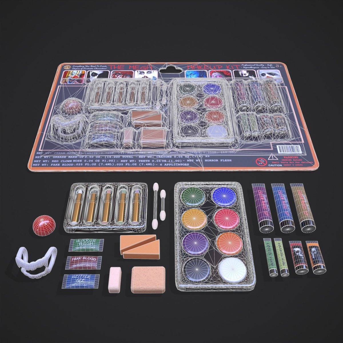 GetdeadE's tweet photo. #Halloween #makeup
#facepaint #3dmodeling #gamedev #UnrealEngine5 #gamereadyasset
#zbrush #CGI #gameprop https://t.co/yJHrGTzpNl https://t.co/r2Q1yMxXuL