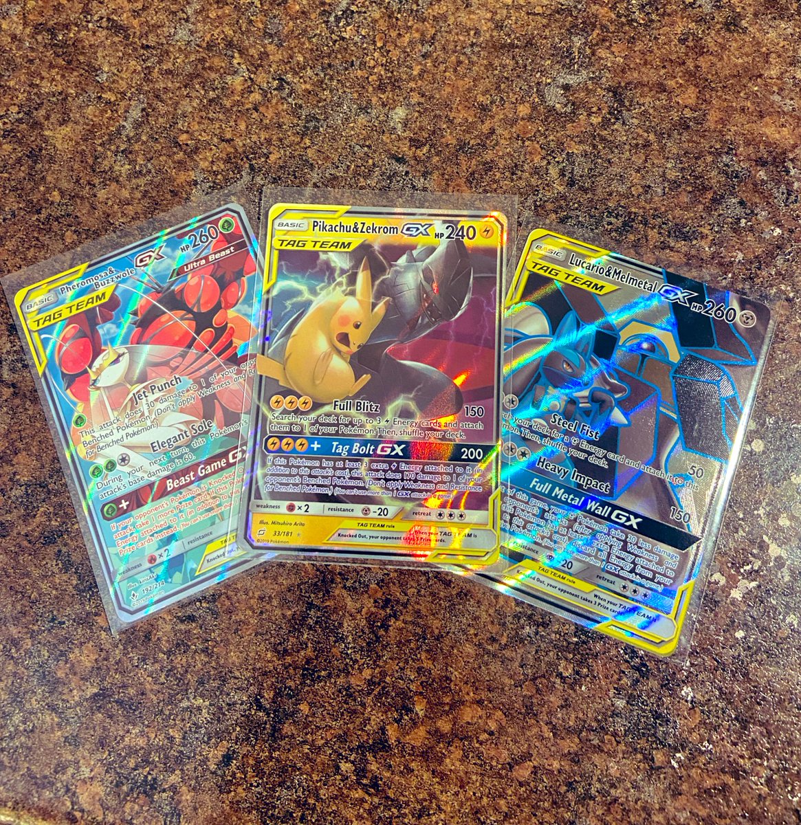 BuyGradeSell's tweet photo. Mail day which of these Three Tag Team Card would you pick? 
#Pokemon https://t.co/lI16eM429I