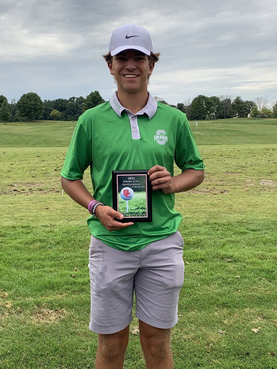 sciotoirishgolf's tweet photo. Alex Rath (76) earns All-Tournament Team honors at @GreyhoundScores invitational @HickoryHillsGC and leads DS to a 10th place finish (342) https://t.co/ZzOiNW7buG