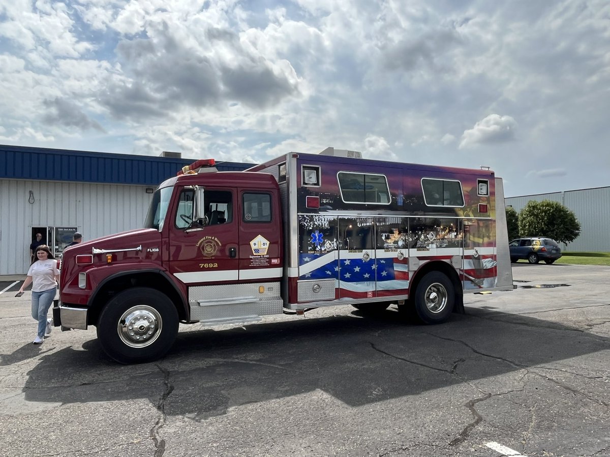 This is Leonard ND fire equipment truck that we purchased a few years ago. This truck responded to the pentagon on 9/11 we thought we should pay tribute to that day and had it wrapped. It will be on display at the Leonard Parade tomorrow.