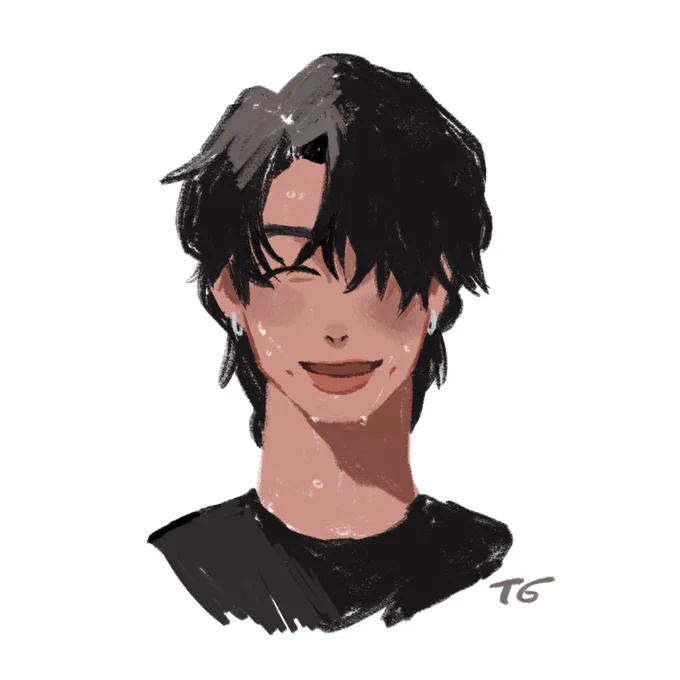 #このタグを見た人は推しの初描きと現在の絵を載せる肌の色とか耳の形とか輪郭とか…諸々ちゃんと見て描けるようになりました… 
