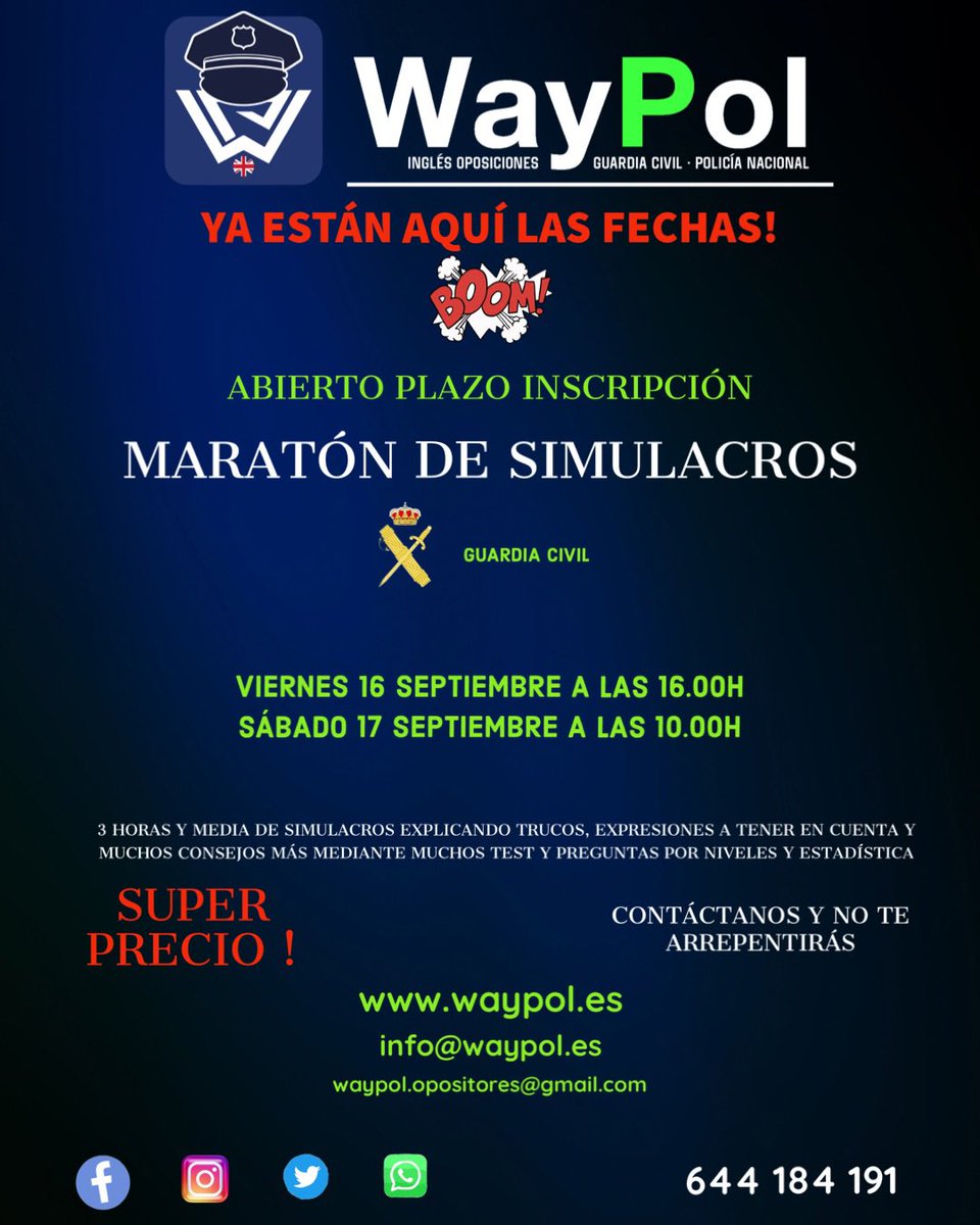VAMOS AL TURRÓN CON ESTOS DOS SUPER MARATONES!!!! #policiamunicipaldemadrid #oposicionesguardiacivil #opositores