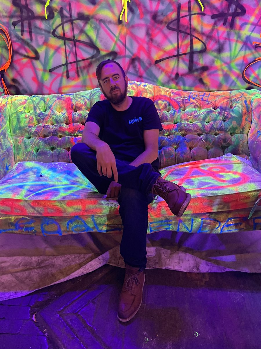 pitkin_ryan's tweet photo. Fresh2Death was sick tonight. We bought the art @MissEdwardsCLT is holding and got to kick it with @ShutUpSamir for a bit. I call that a win. @F4milyMatters @duppANDswat https://t.co/MrvxHGFBt1