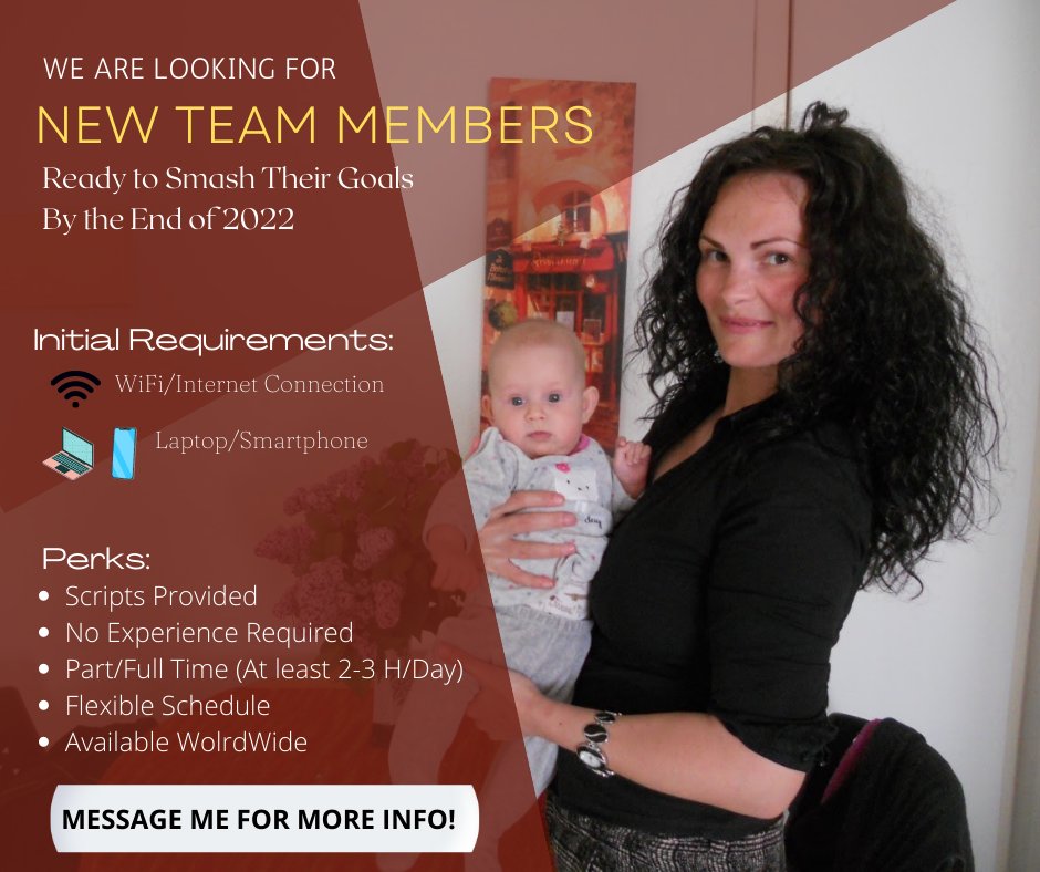 NataliaVoicu1's tweet photo. ATTENTION ... Start Today! Get Work Today from Home. I only have 3 positions. Send me a message for more information.#bestonlinebusinessopportunity #internetmarketingtraining #makemoneyonlinefromhome #6figurebusiness #beinittowinit #traveltheworld #sendmeamessage #letsrockandroll https://t.co/OL4wWXf1dN