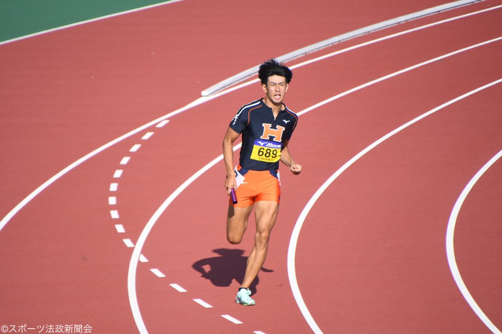 spohotf's tweet photo. 【 #日本インカレ】
◾︎男子4×400mR 予選
2組1着 法大(児玉-富田-濱野-地主) 3分08秒09

男子マイルリレーは全体4番目のタイムで予選を通過！悲願の優勝へ向け、決勝は14:55~スタート📣決勝は誰が走るのかにも注目です👀 https://t.co/yuWcgGVEXx