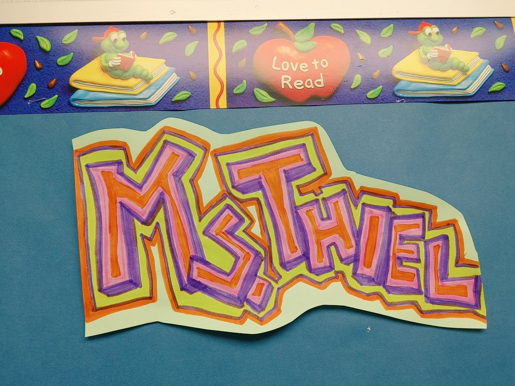 MsKThiel's tweet photo. #BookADayChallenge We created our own ABC Book, exploring equality, equity and justice, after reading "An ABC of Equality" by Chana Ginelle Ewing and we celebrated our names with a Graffiti-style art lesson after reading "The Name Jar" by Yangsook Choi. #WCDSBAwesome @StAgnesCES https://t.co/siCKYzovvQ