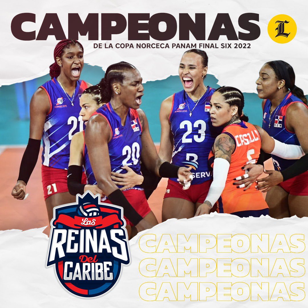 ¡Lo volvieron a hacer! 

Qué grandes nuestras campeonas. El país entero celebra con orgullo otro triunfo de #LasReinasDelCaribe🥇

¡Si se puede! 🇩🇴👸🏽💪