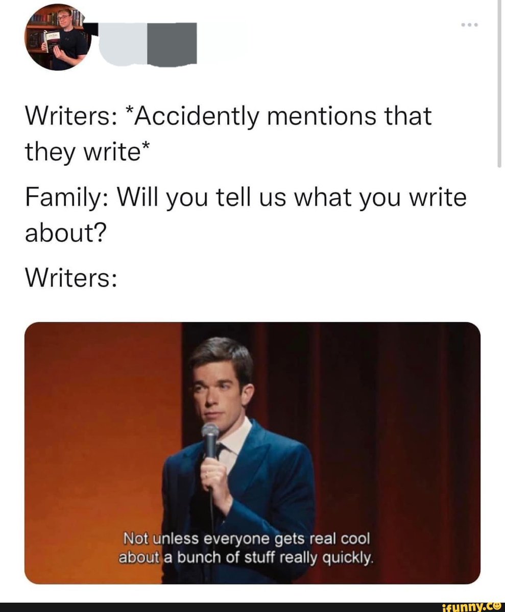 Found this and thought it was funny and fitting! :) 
#WritingCommunity