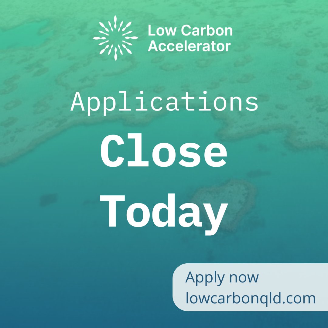 lowcarbonqld's tweet photo. Applications for our inaugural Low Carbon Accelerator close tonight. Get in now!
https://t.co/H5LZS7EME0 #lowcarbonqld #qldclimateaction #qldclimatetech https://t.co/aDn9Qw8gdY