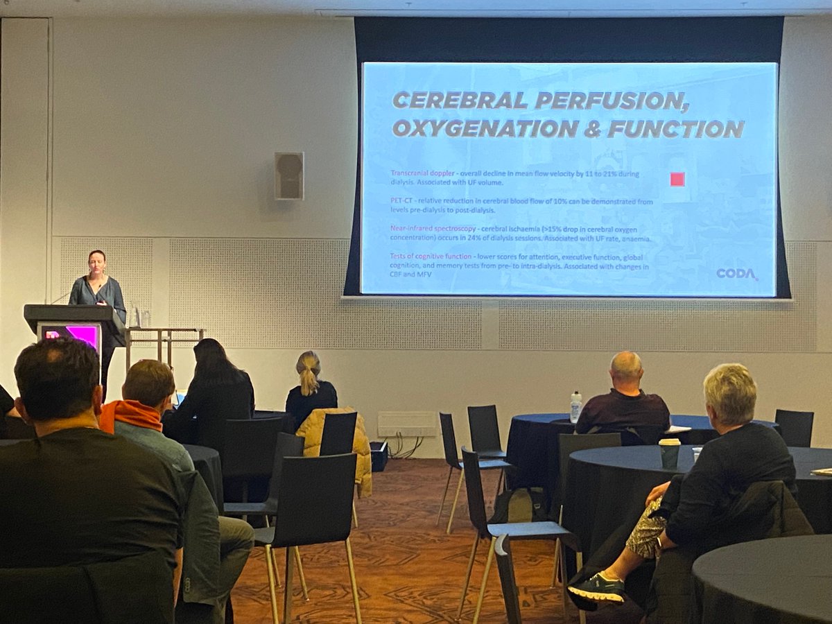 chodgsonANZICRC's tweet photo. Haemodialysis reduces cerebral blood flow, increases cerebral ischaemia & is associated with lower cognitive function, including scores for executive function, attention and memory - Dr Emily See #CODA22 https://t.co/YNTujaMQVF