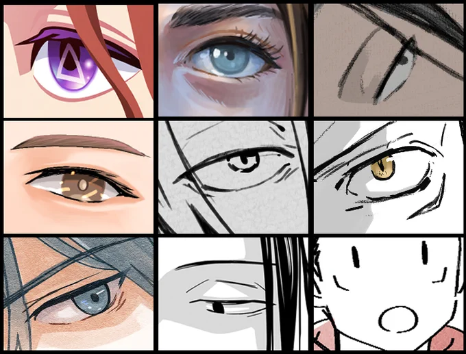 # 目だけでフォロワーさんを惚れさせる このタグ、何あるかなって過去フォルダ漁ったら全然目にこだわって普段描いてないんだなって気づいたジャンル雑多ds 