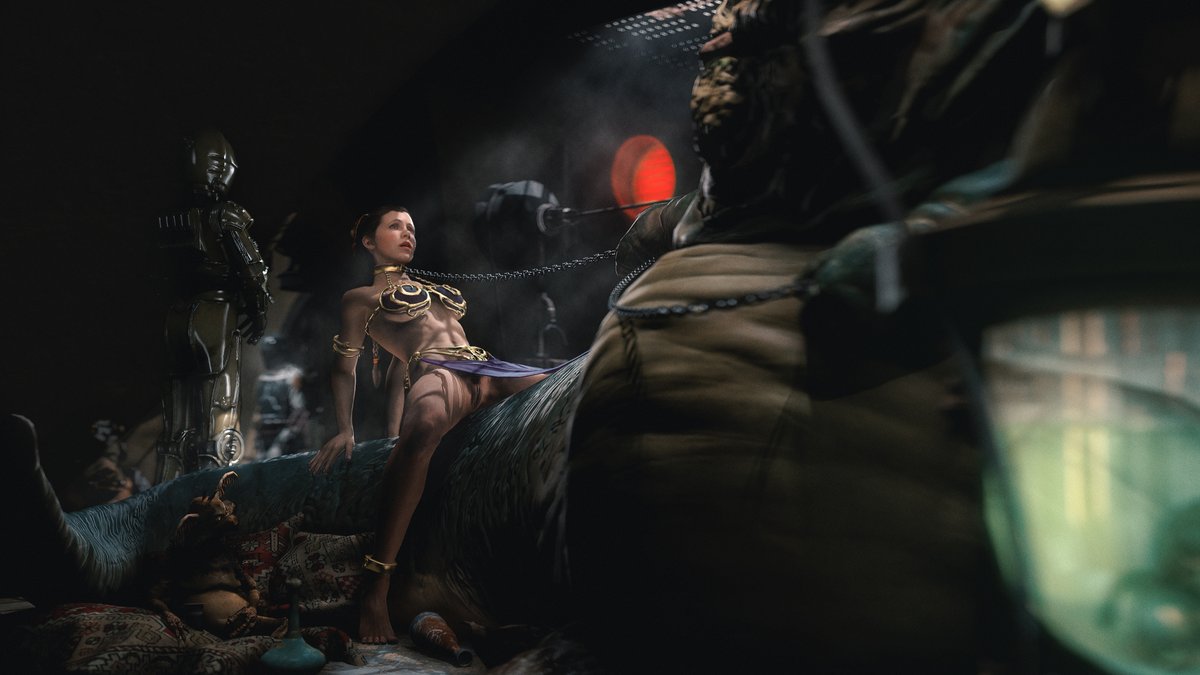 Jabba enjoying his new morning wake up ritual. 

uploadir.com/u/j98d3wpj

#nsfw #leiaorgana #StarWars #rule34