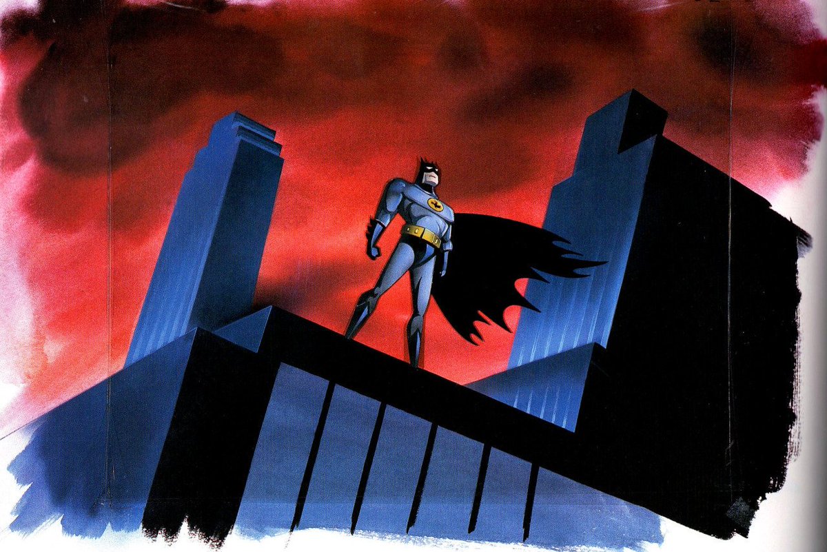 TMS artwork for the opening of Batman: the animated series #BTAS30th