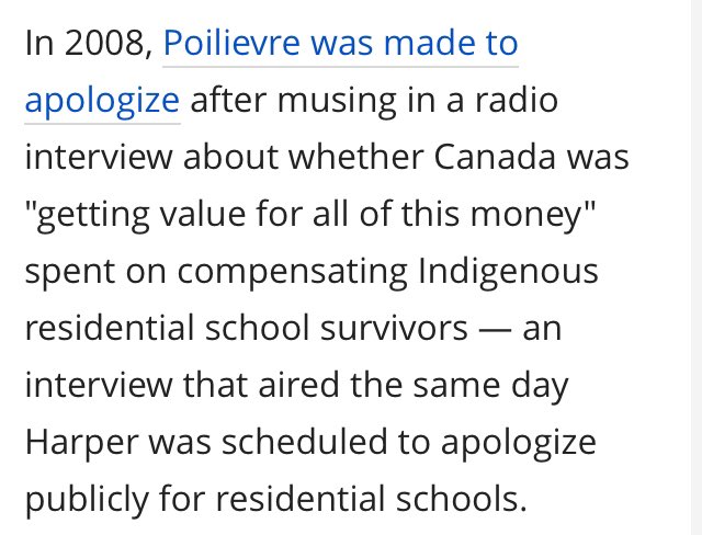SeanCarleton's tweet photo. The Conservative Party of a Canada dumped one residential school denialist (O’Toole) as leader, only to elect another. https://t.co/Im2nQbsGPw