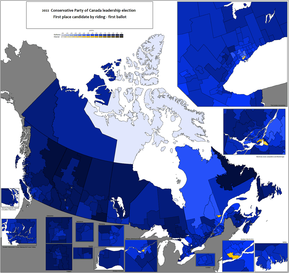 #cpcleadership results by riding