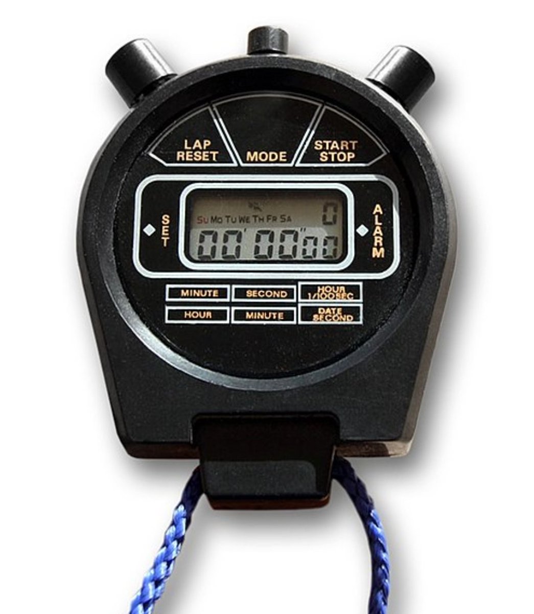 BreTelugu's tweet photo. What is the తెలుగు word for "stopwatch"?

If a word doesn't exist, try creating one &amp; let's see if others like the word. 😊 Creating new words helps తెలుగు భాష grow.

A stopwatch counts the time starting from zero. It is often used to track how fast an athlete can finish a lap. https://t.co/YSMwAdIJeG