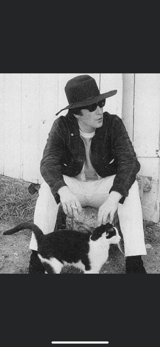 John Lennon & a kitty #Caturday #CatsOfTwitter