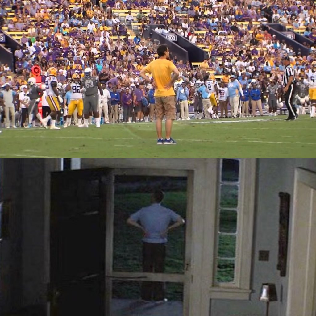 kketch5's tweet photo. “And can you believe it? I got to go to college, too.” #LSU #LSUFOOTBALL @LSUfootball https://t.co/ub6yMtVcZs