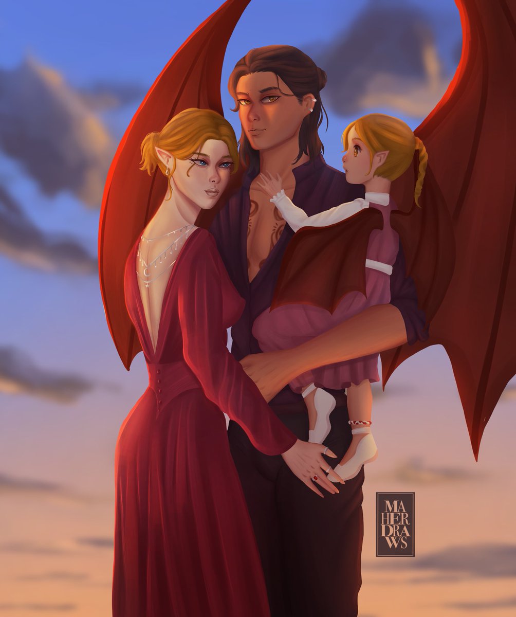 maherdraws_'s tweet photo. Day 14: free day
Is finally here… nessian as parents. I’m so in love about the fact that we all know Cassian is a girl dad🤍 @nessianweek https://t.co/i20ivWwBML
