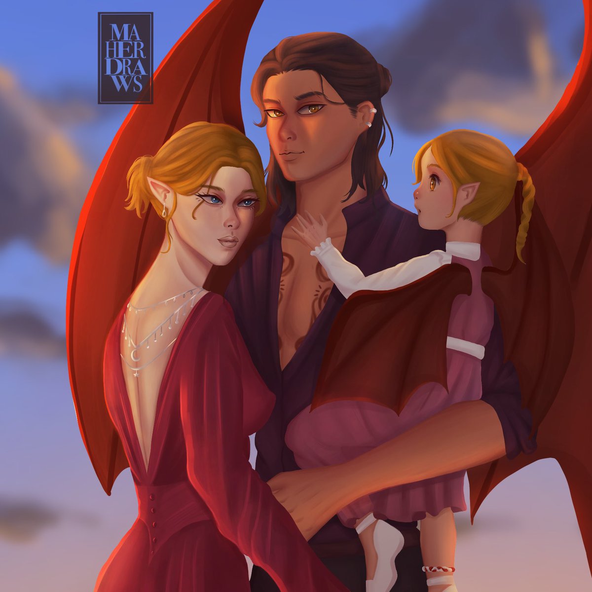 maherdraws_'s tweet photo. Day 14: free day
Is finally here… nessian as parents. I’m so in love about the fact that we all know Cassian is a girl dad🤍 @nessianweek https://t.co/i20ivWwBML