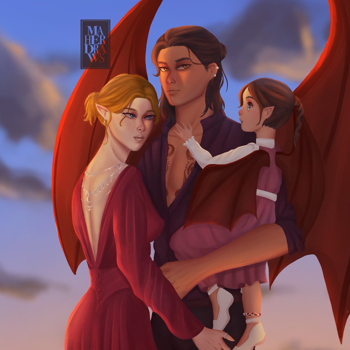 maherdraws_'s tweet photo. Day 14: free day
Is finally here… nessian as parents. I’m so in love about the fact that we all know Cassian is a girl dad🤍 @nessianweek https://t.co/i20ivWwBML