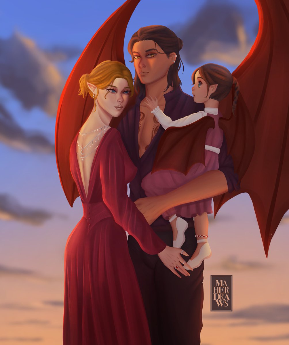 maherdraws_'s tweet photo. Day 14: free day
Is finally here… nessian as parents. I’m so in love about the fact that we all know Cassian is a girl dad🤍 @nessianweek https://t.co/i20ivWwBML