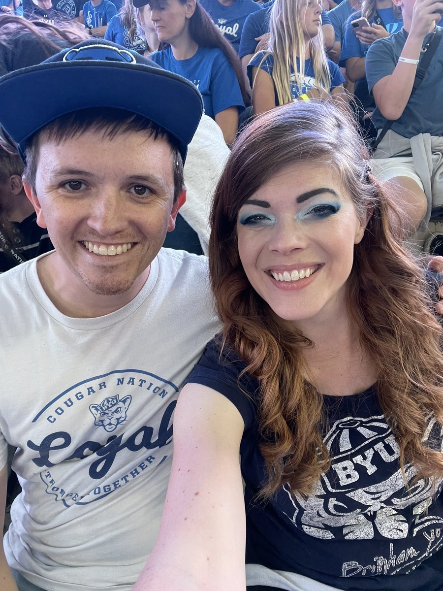 mermakeupRae's tweet photo. Let’s go cougs!! @BYUfootball #gocougs #byufootball section 148 row 23 seats 5-6 💙 https://t.co/bb2RAEUvfF