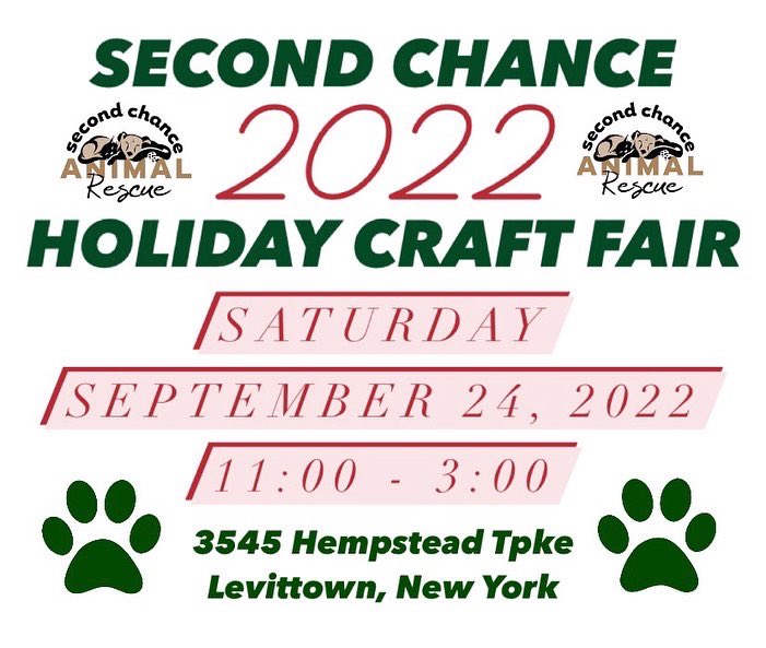 SCARNYorg's tweet photo. 🚨 SNEAK PEEK 🚨

In 2 weeks we are having a holiday craft fair. It will be Saturday 9/24/22 from 11-3. 

Come out and support the animals!

There will be crafts for Halloween, Thanksgiving and Christmas. 
There will be handmade jewelry,  antique pieces, and more! https://t.co/zR6tpBL4ZF