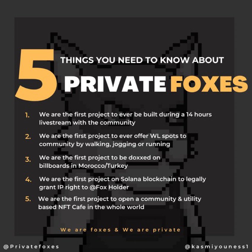 Carlow1010's tweet photo. @Cryptoking @Primatesnft @LibertySquareHQ @privatefoxes is a great choice.   #PrivateFoxes #SolanaNFTs https://t.co/KZoc53Z8Uz