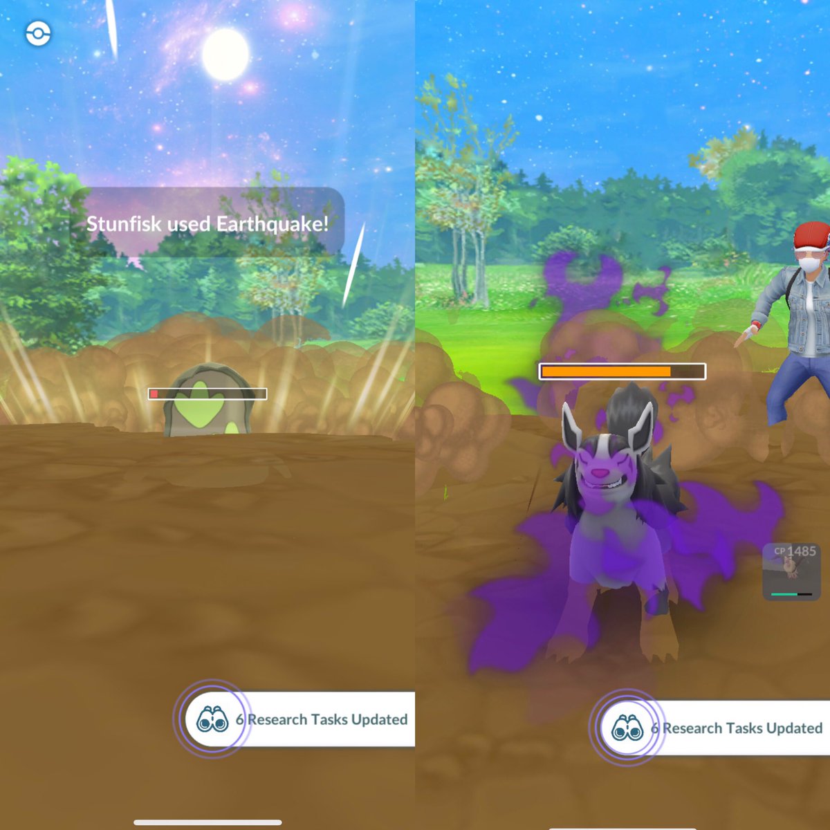 PoGoMaster12's tweet photo. Mud bois putting in work today 💥💥
—
#pokemongo #pvp #greatleague #shadowswampert #galarianstunfisk https://t.co/4ylsdo1LCS