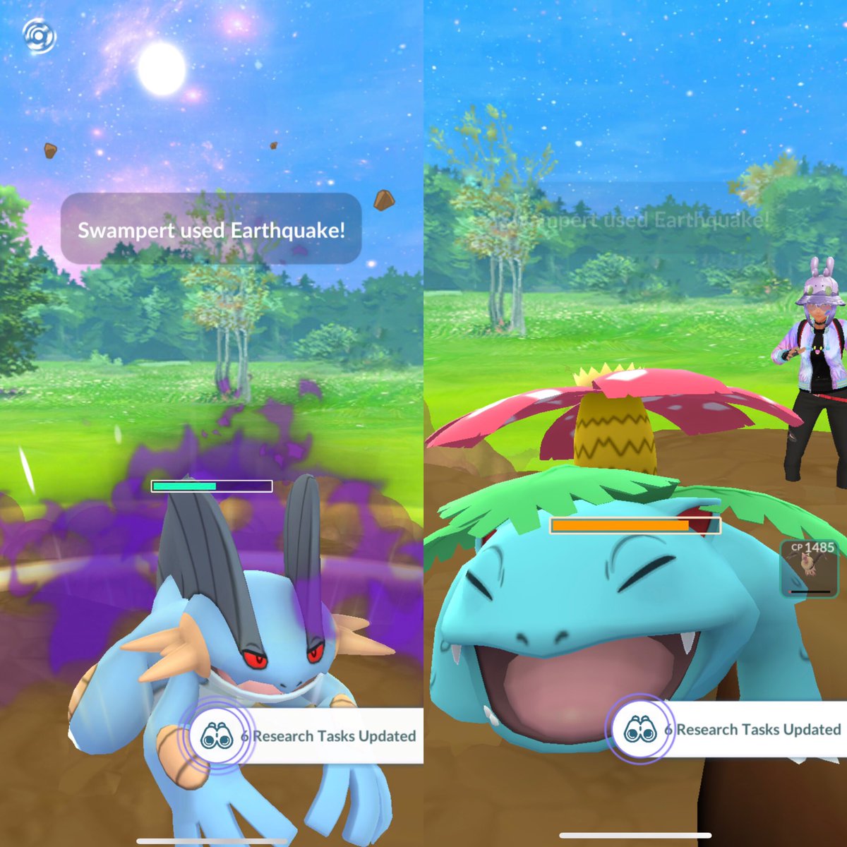 PoGoMaster12's tweet photo. Mud bois putting in work today 💥💥
—
#pokemongo #pvp #greatleague #shadowswampert #galarianstunfisk https://t.co/4ylsdo1LCS