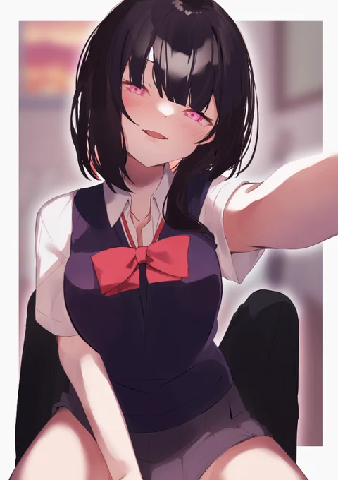 一次創作で描いている女の子。何度も同じ女の子を描いてシリーズ化するなら設定資料的なの作ろうかな。毎回色を調整して同じ色をつくるの大変なので…でも僕名前のセンスとかないから「A子」とか「B子」とかになりそうです…。↓この子。 
