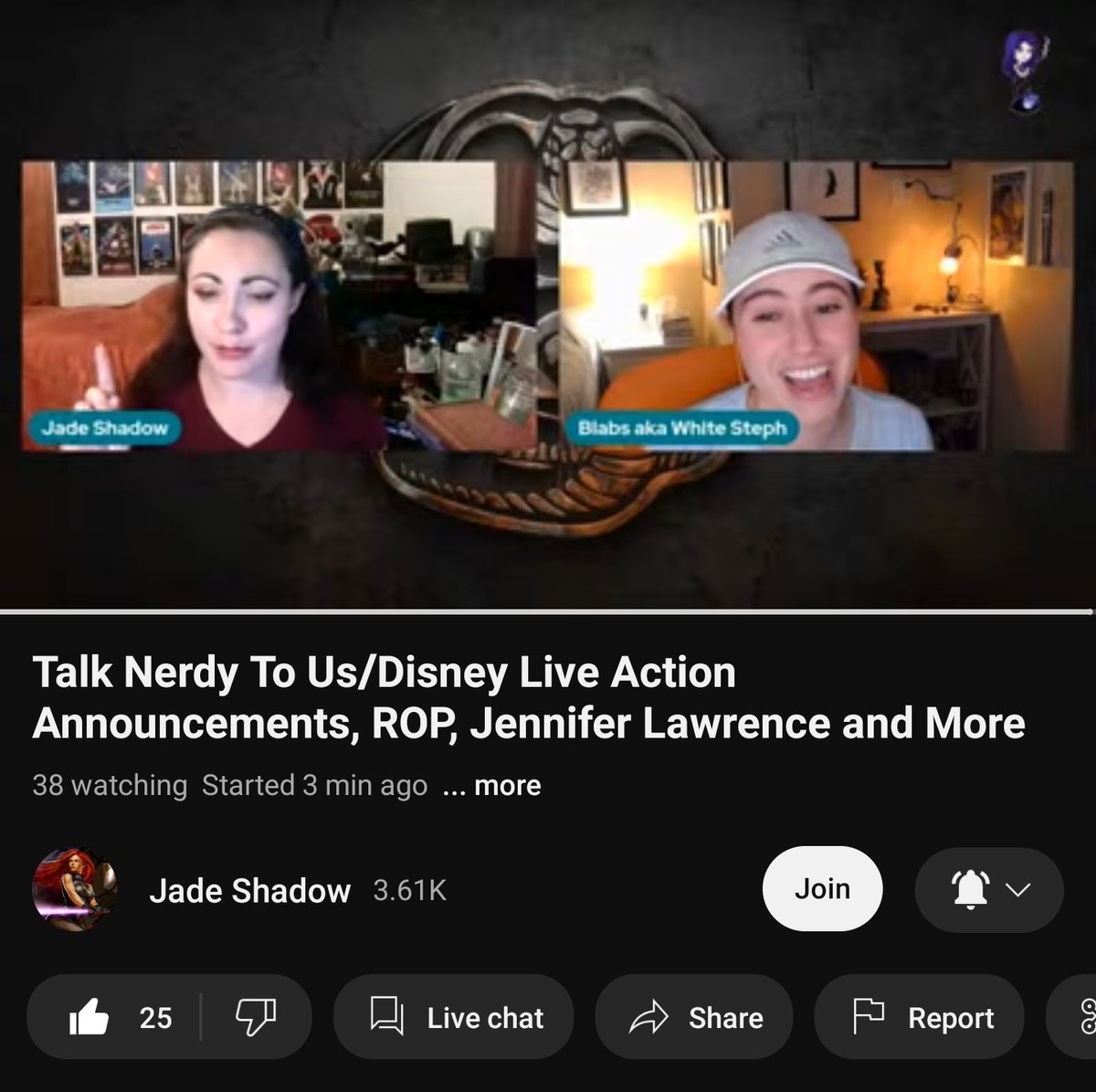 GNinjuh's tweet photo. 👄 #TalkNerdyToUs 🤓 IS 🚨LIVE!🚨
HOSTED BY STEPHANIE AND MARA JADE
#Disney #LiveAction #Announcements | #RingsofPower | #JenniferLawrence +
#TalkingNerdy🎙
@OG_MaraJade
@BlabberingC #WhiteSteph
🔧
@DjuricTine
@TreCourtney1996
@MegatronDarth
@OhrVolen
https://t.co/64xealt3u9 https://t.co/sT9LCTJd9f