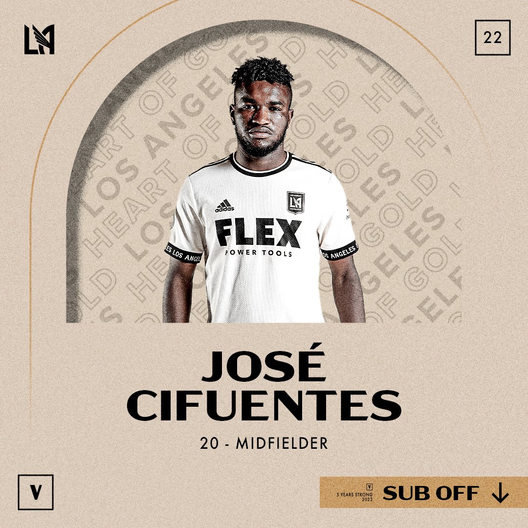 81' | #LAFC Sub Sebastián Méndez 🔼 José Cifuentes 🔽 #DALvLAFC 2-1