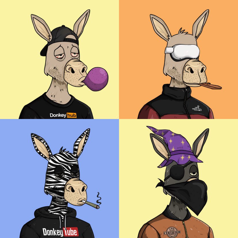Dumbass Donkeys NFT giveaway 🐴

Floor price is 1.9 $SOL 🎁

Follow with 🔔 Like &amp; RT ~ 24 hrs ⏰